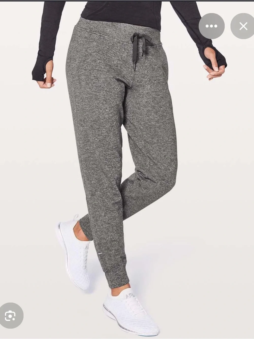 Lululemon Ready To Rulu Pant 29 Heathered Black White Joggers Sweatpants Size 8